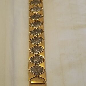 Elegant Gold Plate and Crystals With Brand Letter "C"  Women's Bracelet